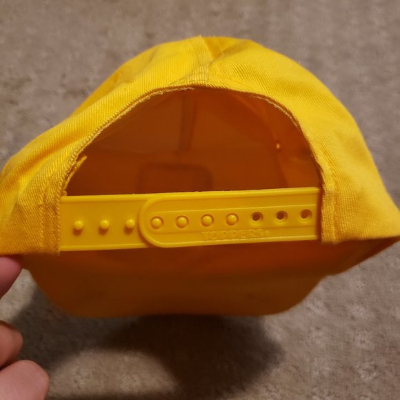 Vintage Toppers I Love Cat Machines Baseball Cap Hat Yellow Youth OS 1995 Retro - Picture 5 of 10